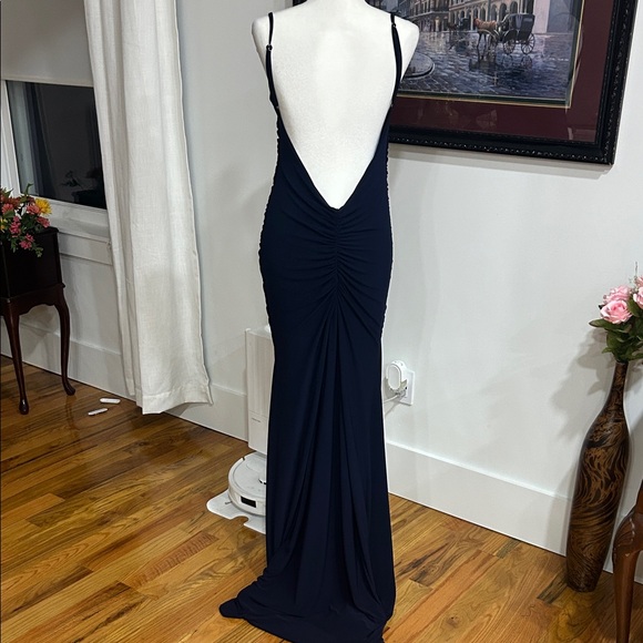Club L London Navy Ruched Maxi Dress - Picture 3 of 6